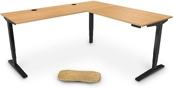 Uplift Desk V2 L-Shaped Bamboo Desktop Standing Desk