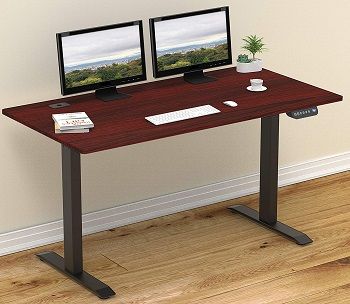 SHW 55-Inch Electric Computer L-Shaped Desk