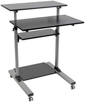 Tripp Lite Height Adjustable Mobile Rolling Standing Desk