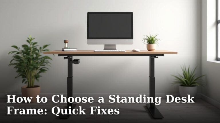 How to Choose a Standing Desk Frame: Quick Fixes