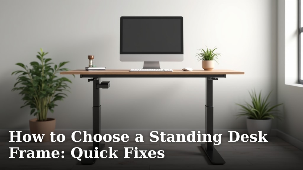 How to Choose a Standing Desk Frame: Quick Fixes