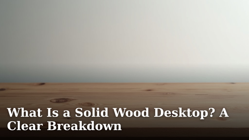 What Is a Solid Wood Desktop? A Clear Breakdown